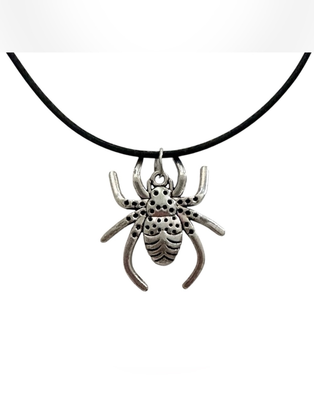 Silver Spider Necklace